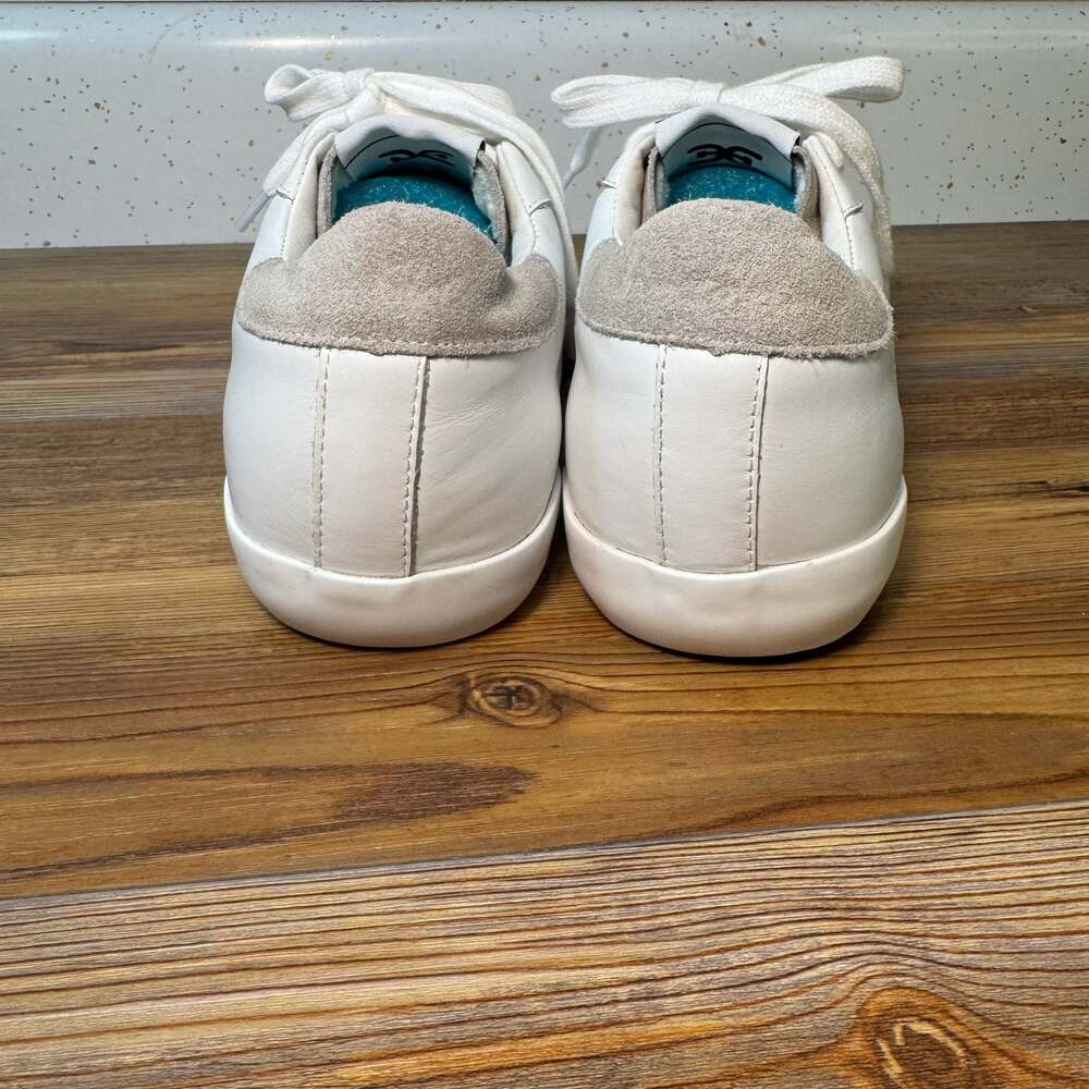 Sam Edelman SE-1980 Women’s White Leather Perforated Star Sneaker Size 7 - Picture 6 of 8
